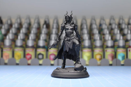 Elkava, Tiefling Ranger : Dungeons and Dragons Mini RPG Tabletop Miniature DnD Painting Pathfinder 5e DnD